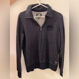 New without tags: Roots 3/4 Zip Black Salt and Pepper
